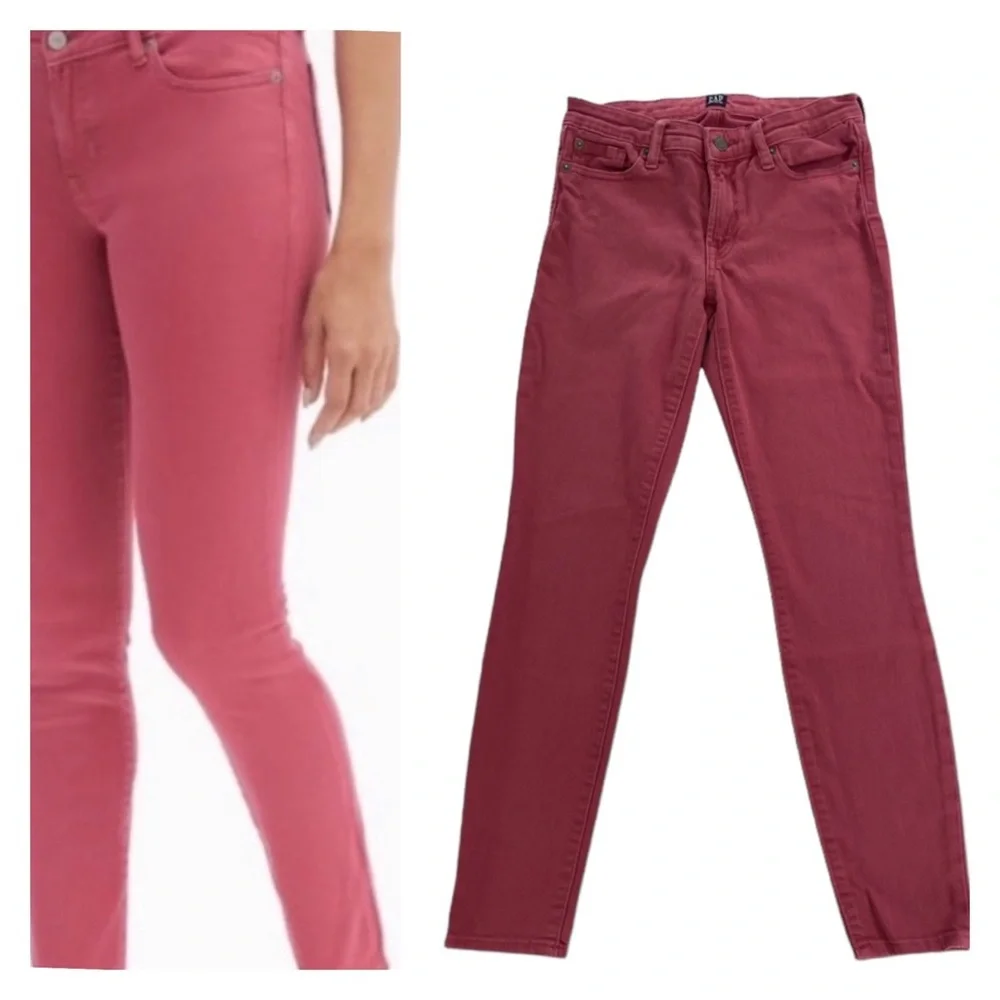 GAP Skinny Womens 25 Ankle Jeans in Wild Rose